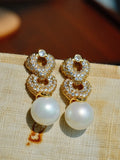 Vintage Pearl Drop Earrings [42LBP1HI]