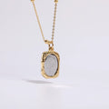 Vintage Rose Mirror Pendant Necklace [MXSLUU8K]