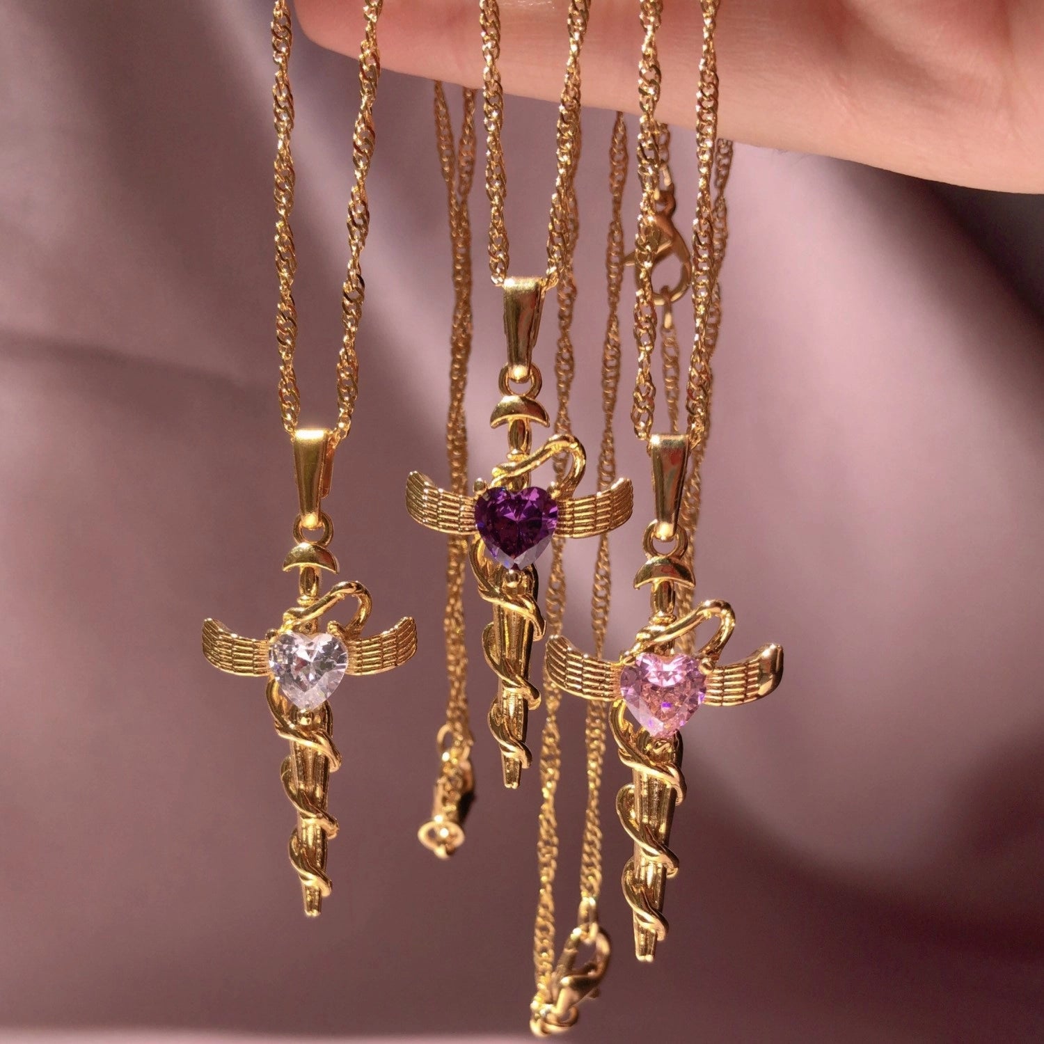 Vintage Snake Pendant Necklace [4BDOE6OR]