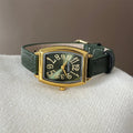 Vintage Square Dial Faux Leather Watch [9SDJBSZB]