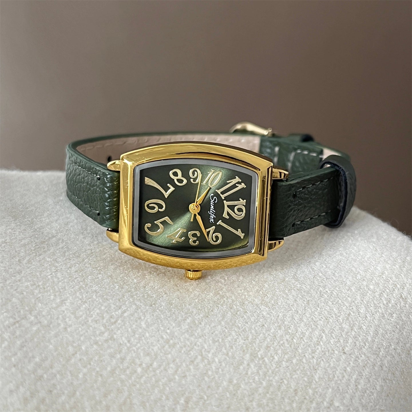Vintage Square Dial Faux Leather Watch [9SDJBSZB]