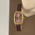 Vintage Square Dial Leather Watch [NP2M2JU4]