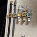 Vintage Square Dial Steel Watch [A7OZD61I]