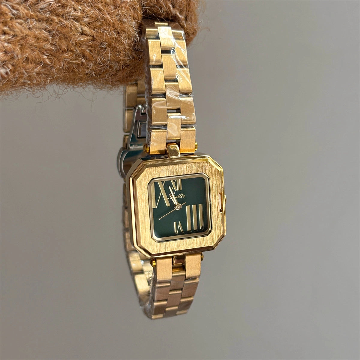 Vintage Square Dial Steel Watch [6PQFYCV1]