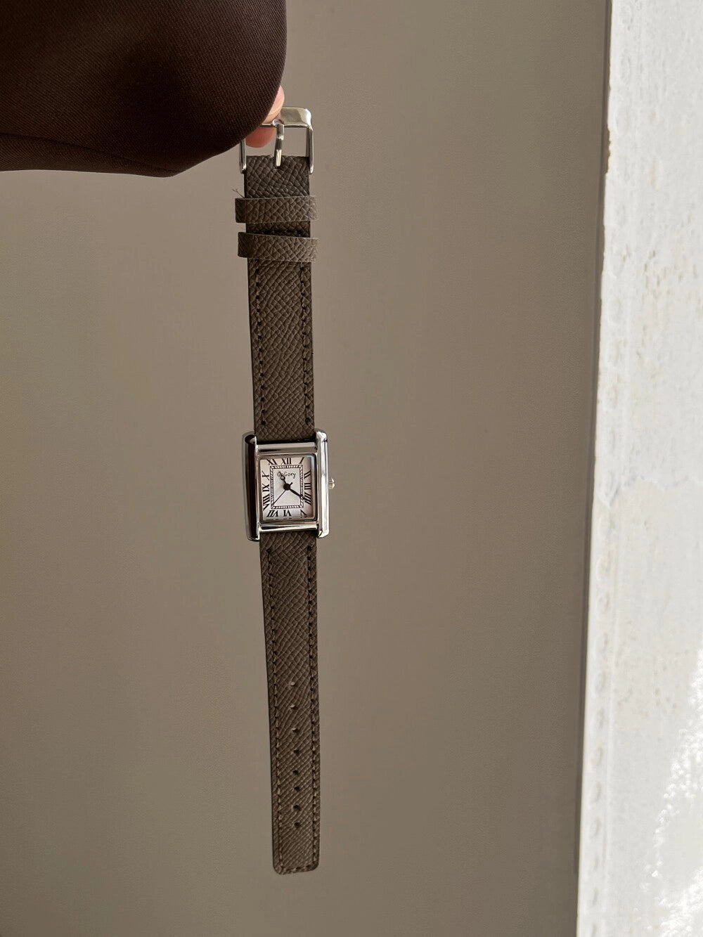 Vintage Square Leather Watch [M64KWS35]
