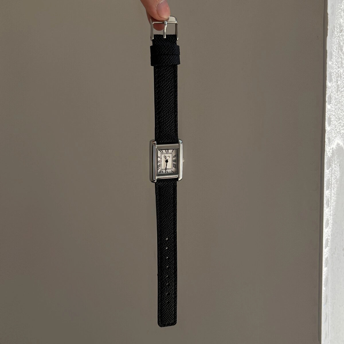 Vintage Square Leather Watch [FGI0X7U7]