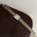 Vintage Square Leather Watch [8XVLR060]