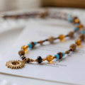 Vintage Sun Beaded Pendant Necklace [Z39O0HCY]