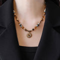 Vintage Sun Beaded Pendant Necklace [KDT49PZG]
