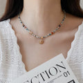Vintage Sun Pendant Beaded Necklace [ENPIAAT3]