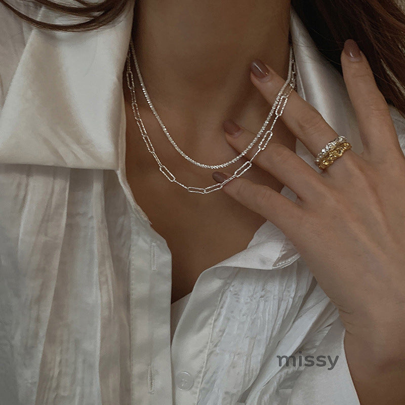 Violeta Geometric Layered Necklace [0BW7J0FY]