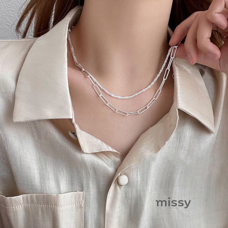 Violeta Geometric Layered Necklace [EHF70KDA]