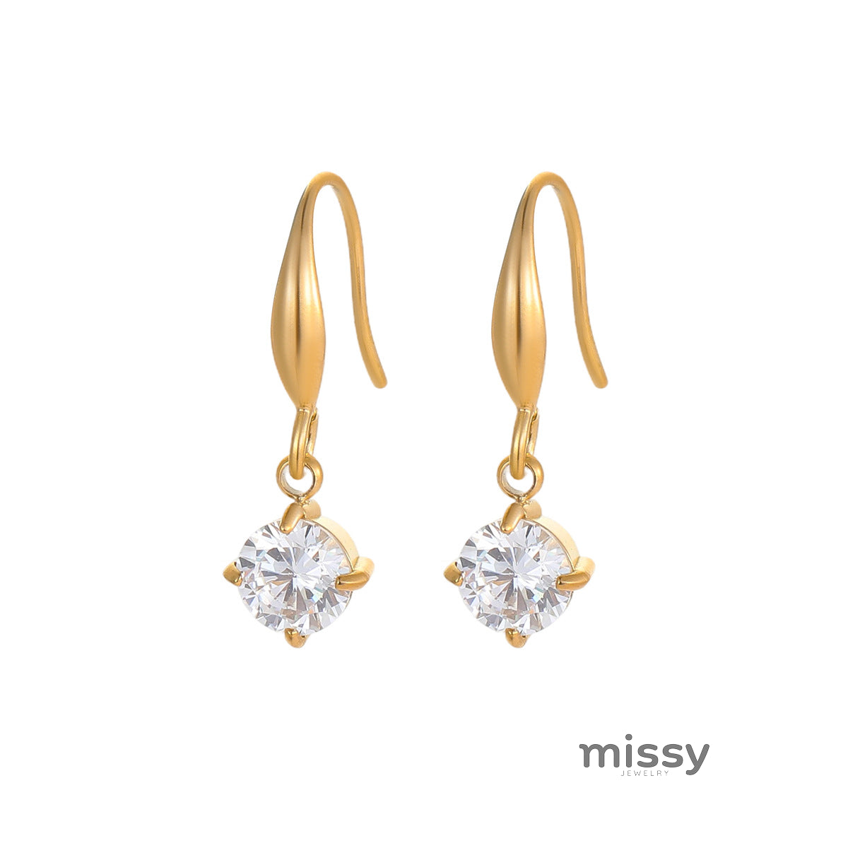 Viviann Zircon Claw Earrings [BAZH3X3Z]