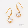Viviann Zircon Claw Earrings [G53TCXLR]