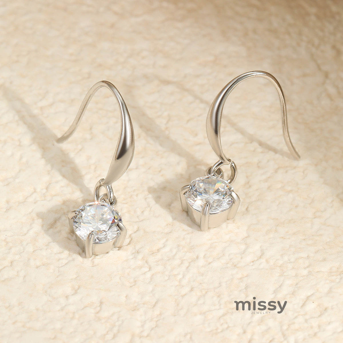Viviann Zircon Claw Earrings [35ZY3ILB]