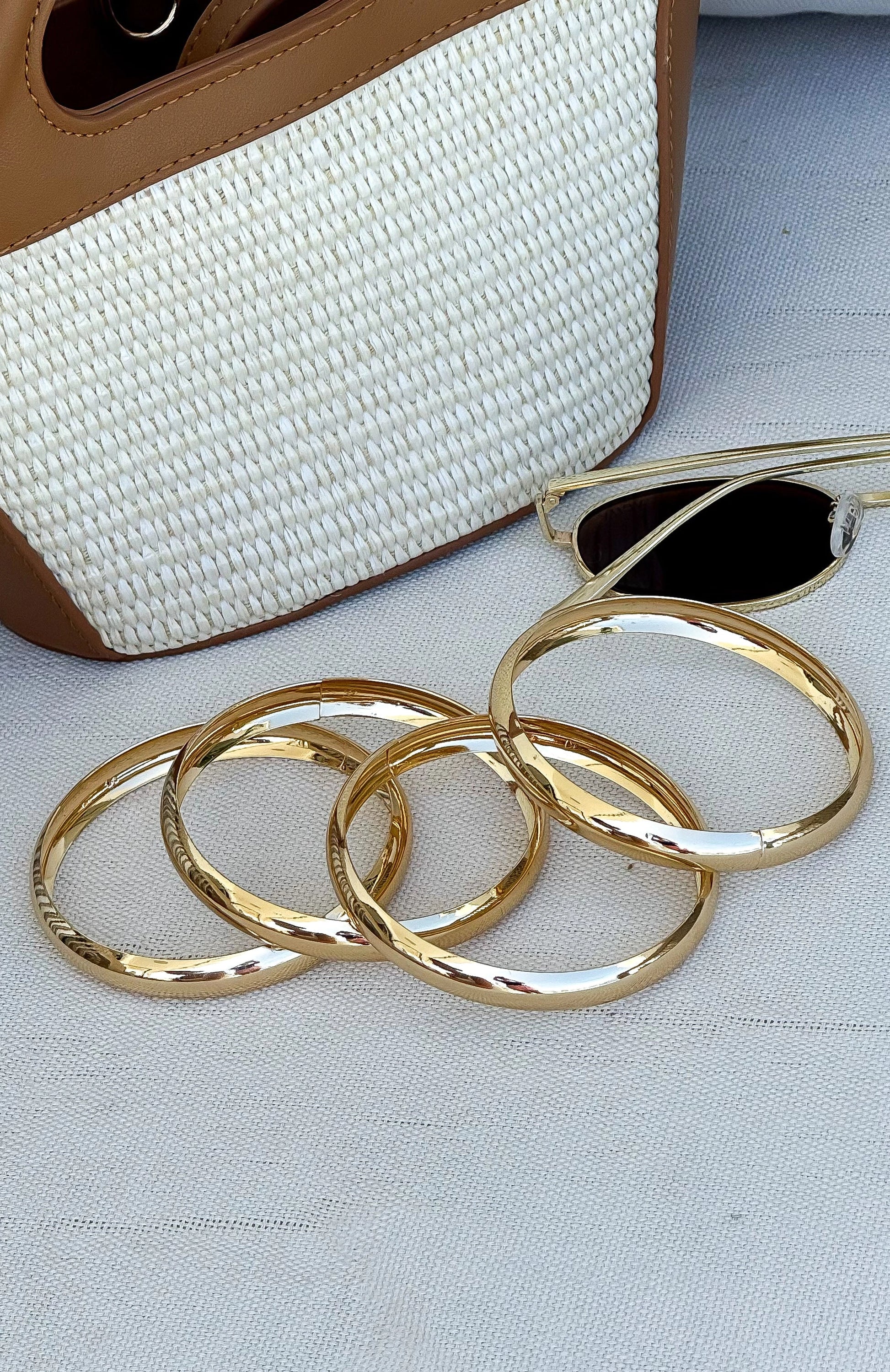 Missy Jewelry Weslyn High-Shine Bangle Set