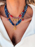 Whimsical Beaded Fish Pendant Necklace [SGPVO7BB]