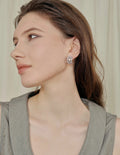 Woven Ribbon C-Ring Hoop Earrings [LY18VNAH]