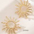 Xandria Golden Sunflower Stud Earrings [I6ID2DRP]