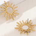 Xandria Golden Sunflower Stud Earrings [VPB7RKLM]