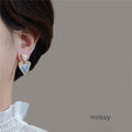 Xenia Gradient Crystal Pearl Drop Earrings [1OOW3P4I]