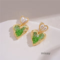 Xenia Gradient Crystal Pearl Drop Earrings [N6F3LM4W]
