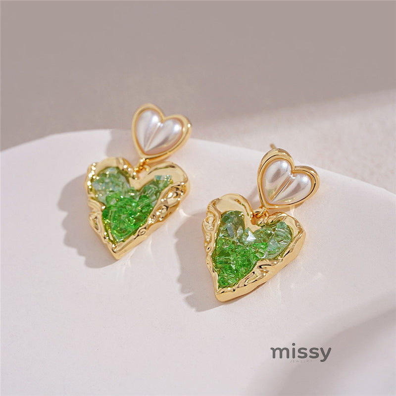 Xenia Gradient Crystal Pearl Drop Earrings [N6F3LM4W]