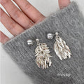 Xitlali Leaf Tassel Stud Earrings [E6RTHD5C]