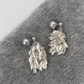Xitlali Leaf Tassel Stud Earrings [B10UU15O]