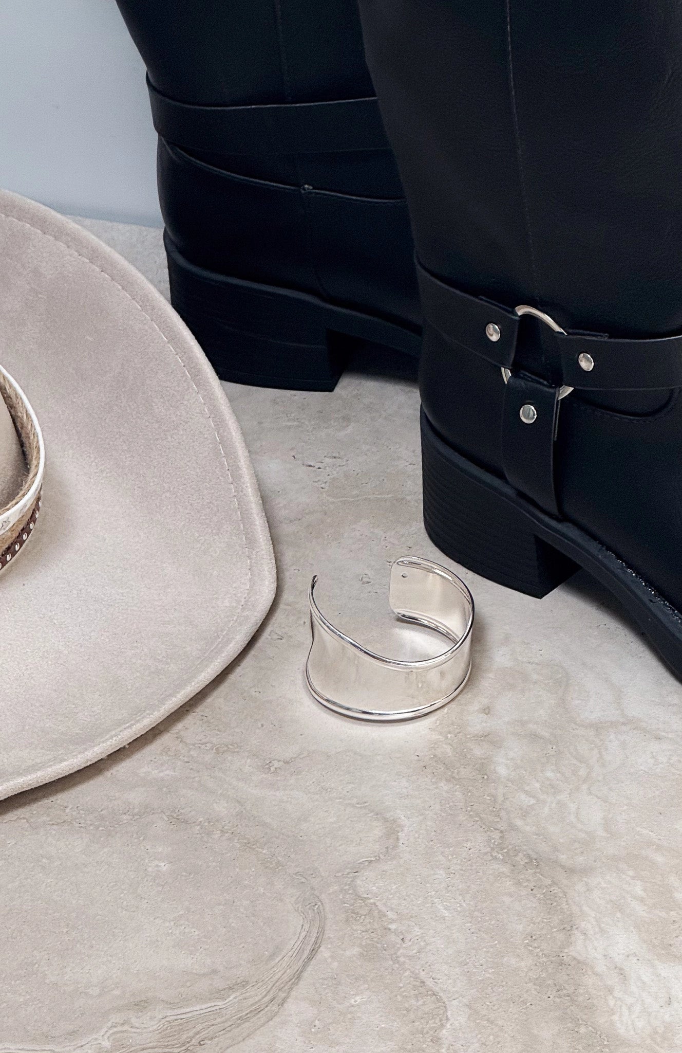 Missy Jewelry Yara Sculptural Silver Bangle