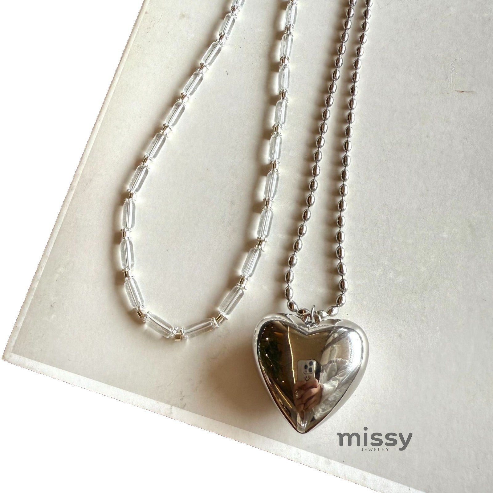 Yatzil Layered Crystal Necklace [L3JKP98K]