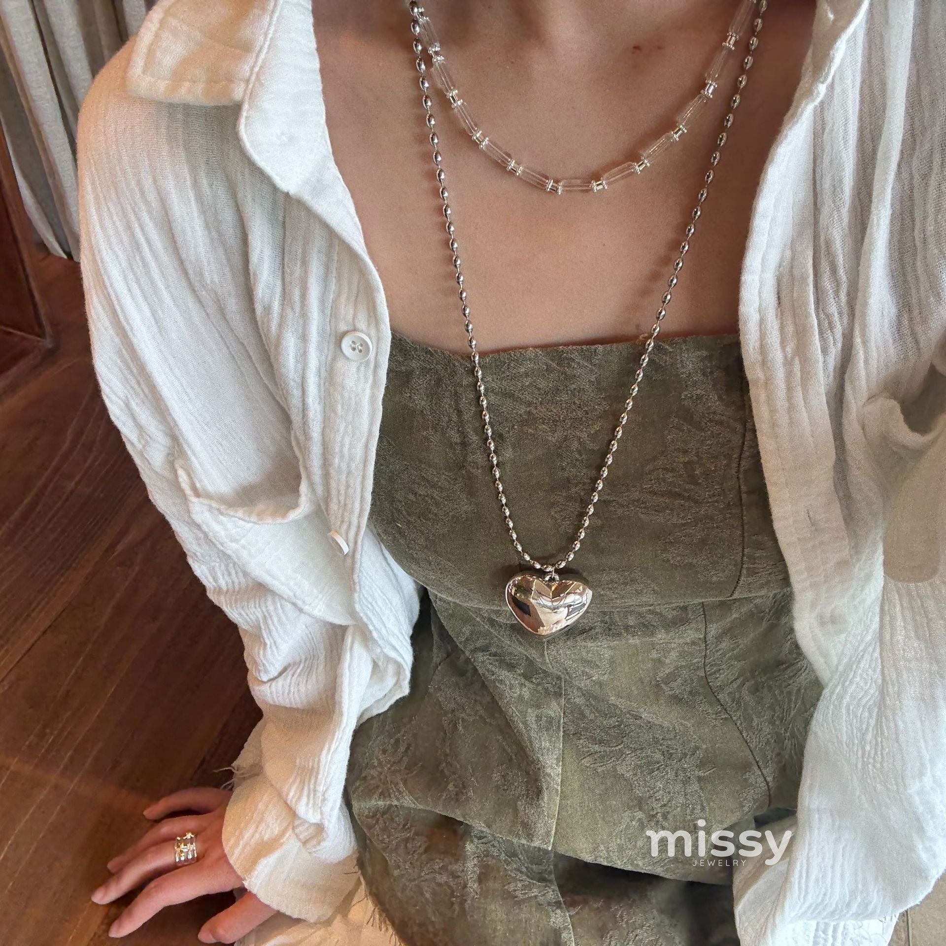 Yatzil Layered Crystal Necklace [YVWNSJSX]