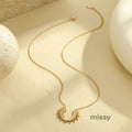 Yolanda 18K Gold Sunflower Necklace [2Q9E1Z1G]