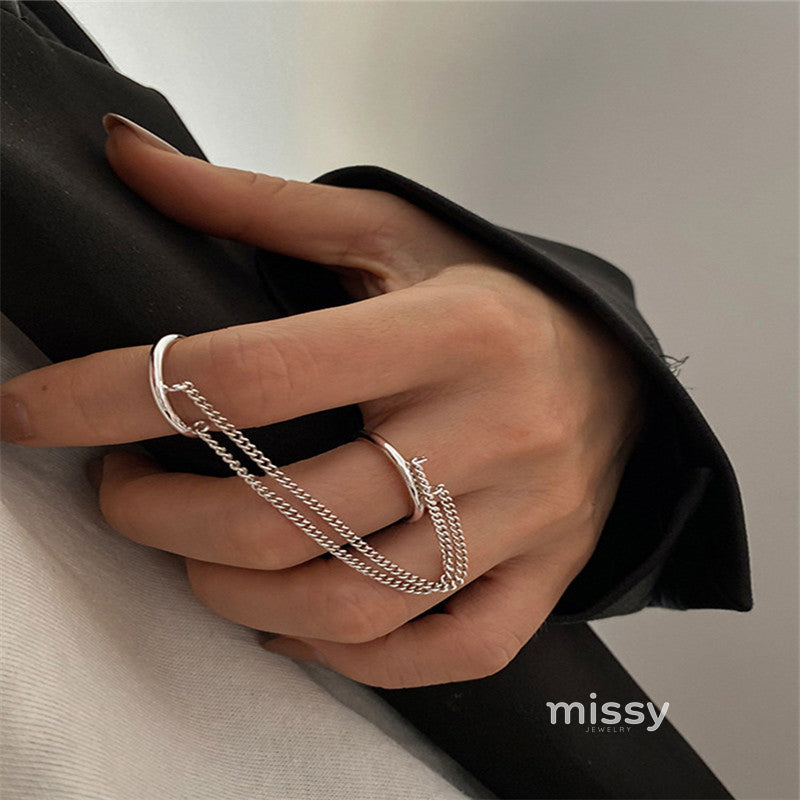 Zaniyah Layered Chain Ring [JGIL74Q5]