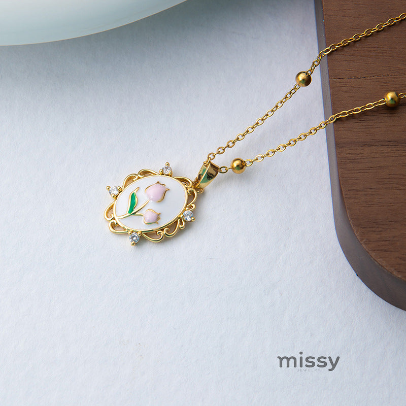 Zarah Monet Garden Necklace [UKIC55MM]