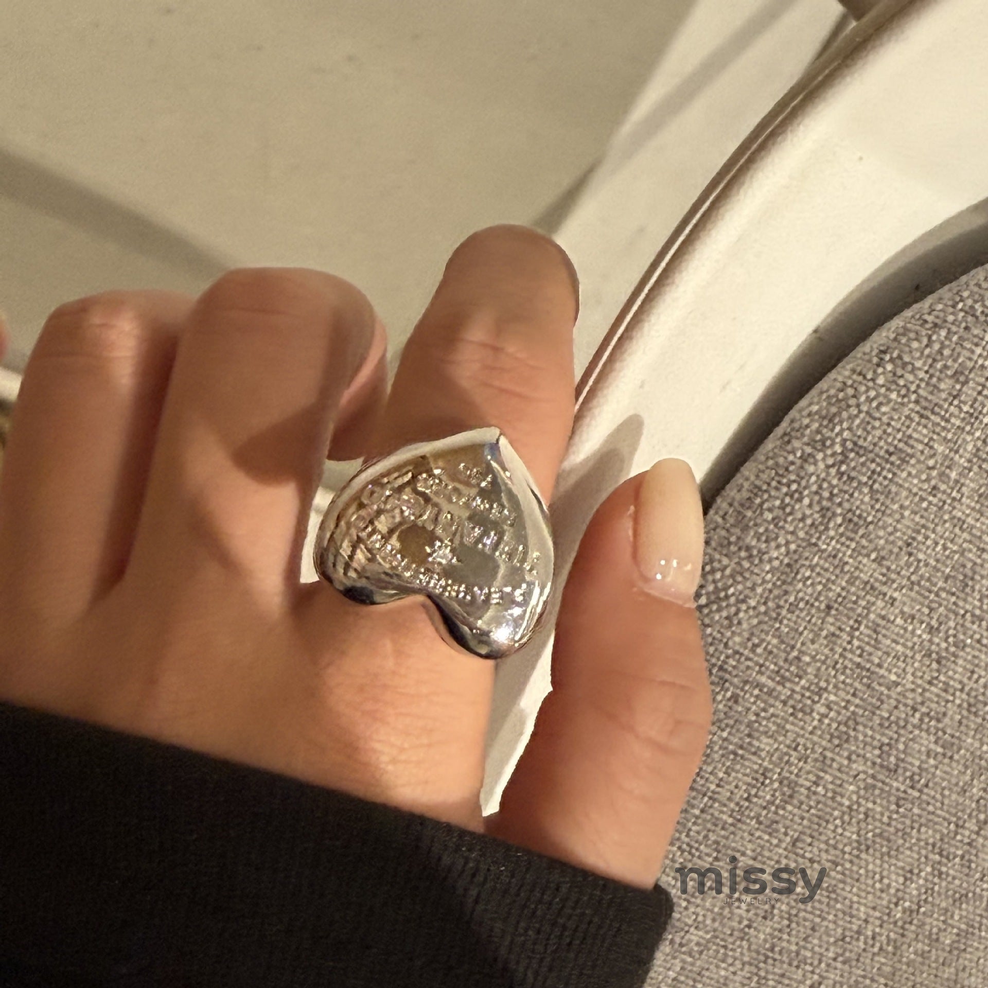 Zarah Open Heart Ring [5XNEPC5S]