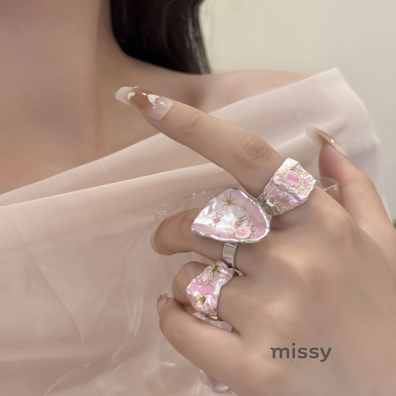 Zendaya Cat Bowknot Enamel Ring [18DUSLZA]