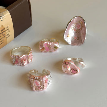 Zendaya Cat Bowknot Enamel Ring [18DUSLZA]