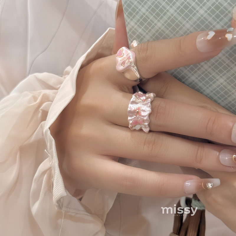 Zendaya Cat Bowknot Enamel Ring [PXGCCEYI]