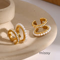 Zenia Pearl Ear Cuff Earrings