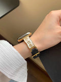 Zircon and Leather Apple Watch Band [3PD35NEW]