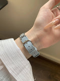 Zircon and Leather Apple Watch Band [FPMDYDL0]