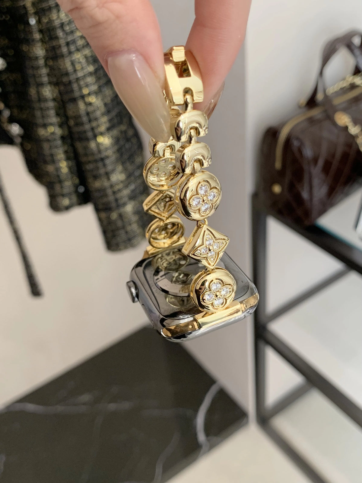 Zircon Embellished Watch Strap [PF40EFQP]
