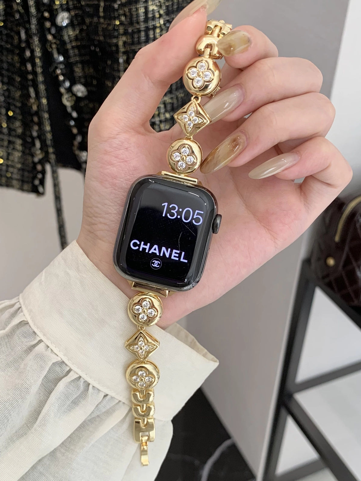Zircon Embellished Watch Strap [4B9SLUQO]