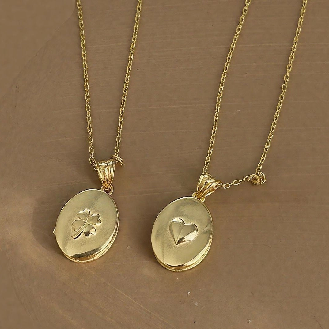 Zircon Heart Locket Necklace [0NVUDDJ1]