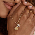 Zircon Heart Locket Necklace [9NYVGYE9]