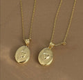 Zircon Heart Locket Necklace [F8KCIU3A]