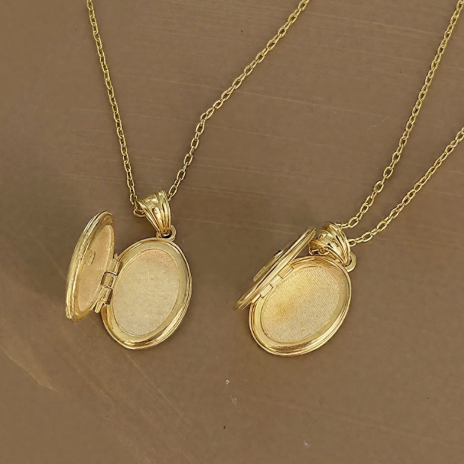 Zircon Heart Locket Necklace [0NVUDDJ1]