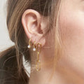 Zircon Solitaire Pendant Hoop Earrings [AI5JXTTG]
