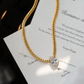 Zircon Water Drop Snake Chain Necklace [NR79XDKK]